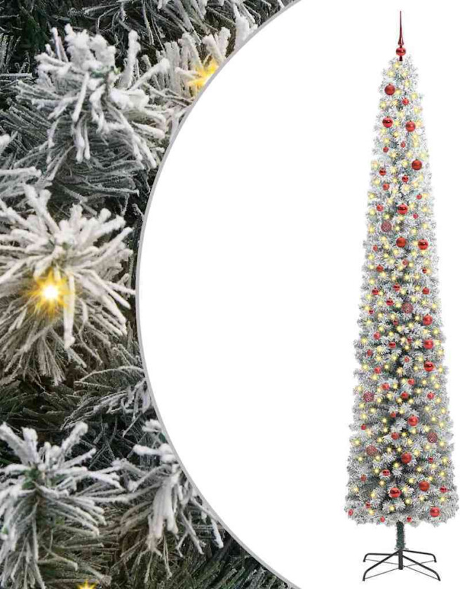 Kunstig juletre med 300 LED grønn 300 cm PVC og stål og plast