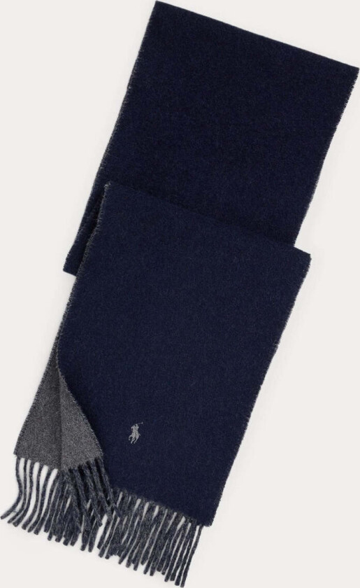 REVERSIBLE WOOL SCARF Marine