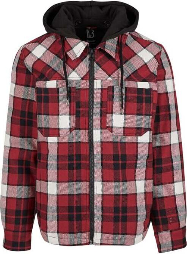 Overgangsjakke - Heavy Twill Jacket - S til XXL - Herrer - rød-svart