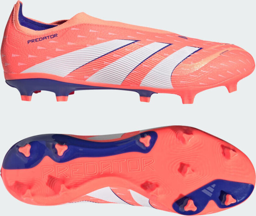 Predator League Laceless FG/AG Coral Blaze - Oransje/Fottøy Hvit/Oransje, størrelse 45⅓