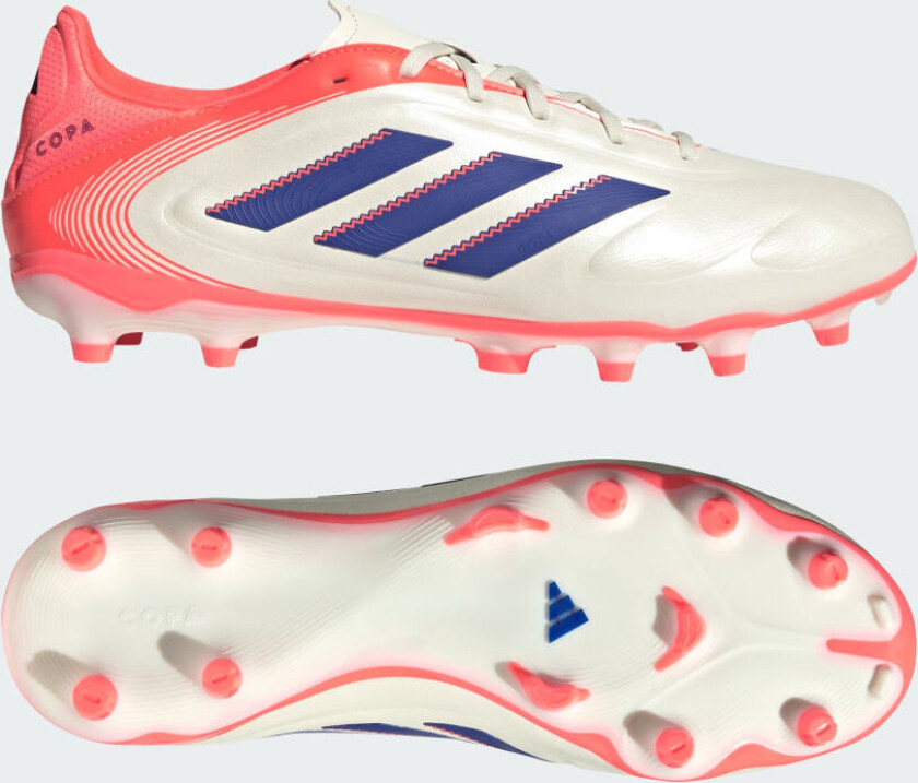 Copa Pure League Iii Fg/ag Coral Blaze - Off White/lucid Blue/oransje, størrelse 47⅓