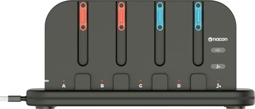 Switch 2 og kontrollere ladedokk