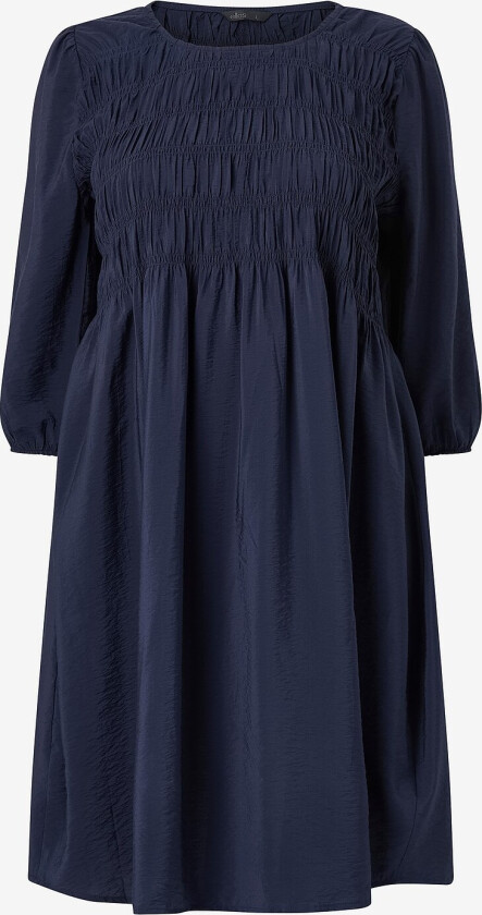 Kjole med vaffelsøm på toppen - Blå