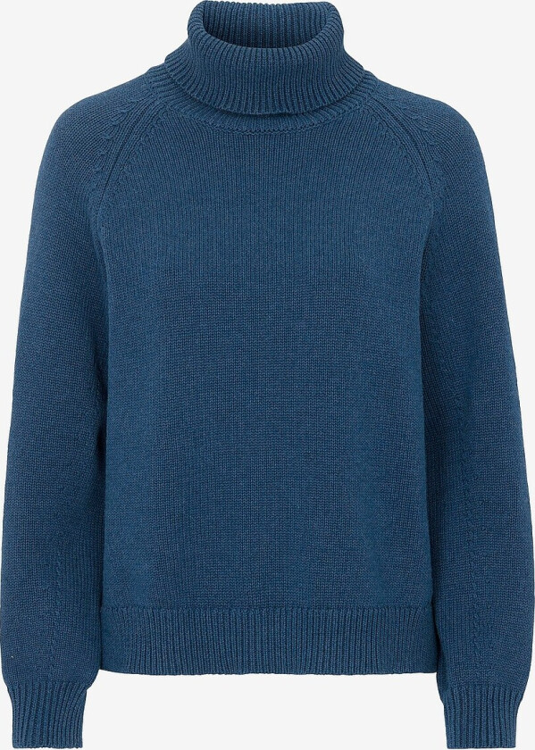 Strikket Turtleneck Iris - Blå