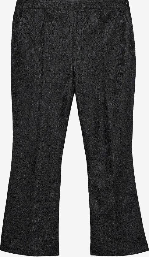 Bukser vmcScarly MW Flared Lace Pant Cur - Svart