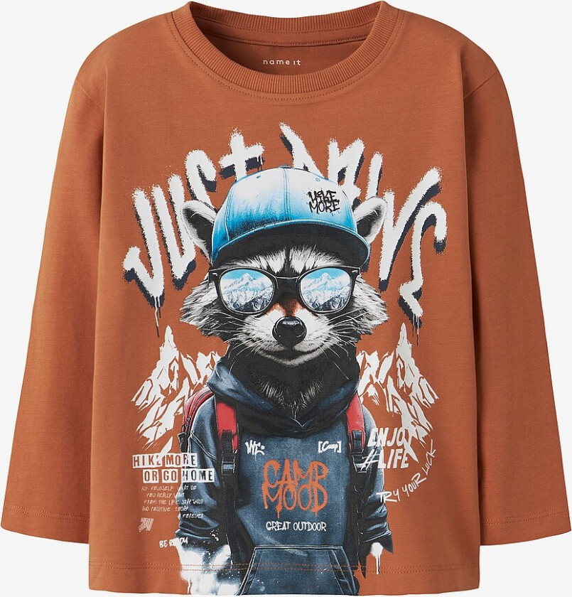 T-skjorte nmMolly - Brun