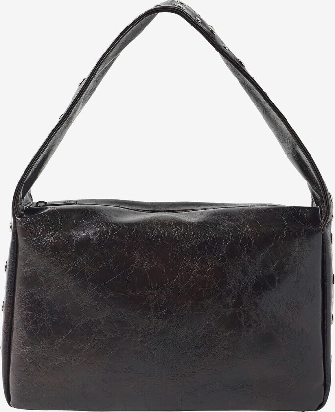 Skulerveske Midi Studded Shoulder Bag - Brun