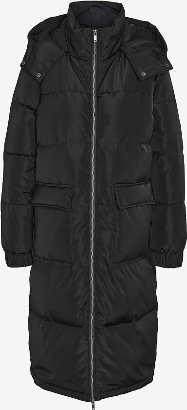 Jakke nmCerise L/S Long Down Jacket Fwd - Svart
