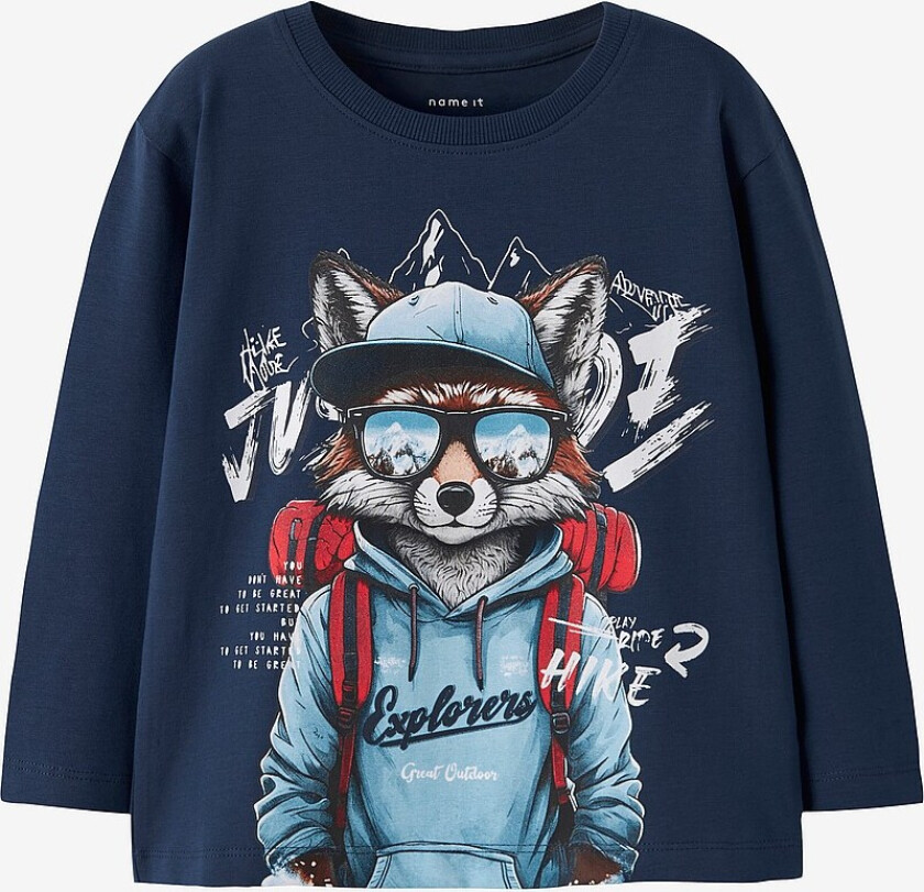 T-skjorte nmMolly - Blå