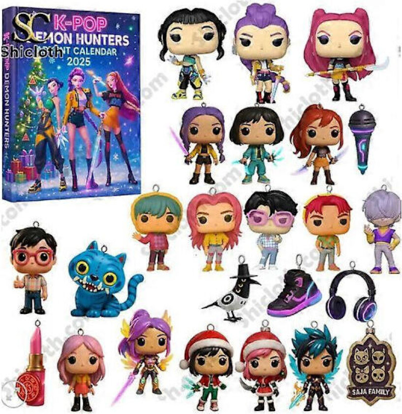 Kpop Devil Hunter Adventskalender Juletrepynt Akrylanheng-FF
