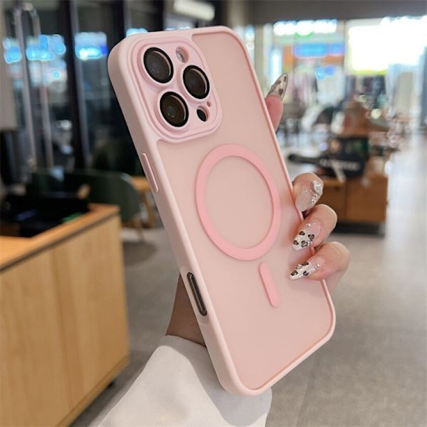 iPhone 17 Pro Max Deksel Rosa Yadun Magnetisk Hudfølelse Matt Akryl