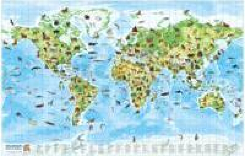 Children's Wall Map: World of Animals
