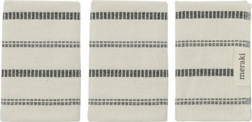 Bilde av Vaskeklut 30x30 cm 3 stk offwhite/svart