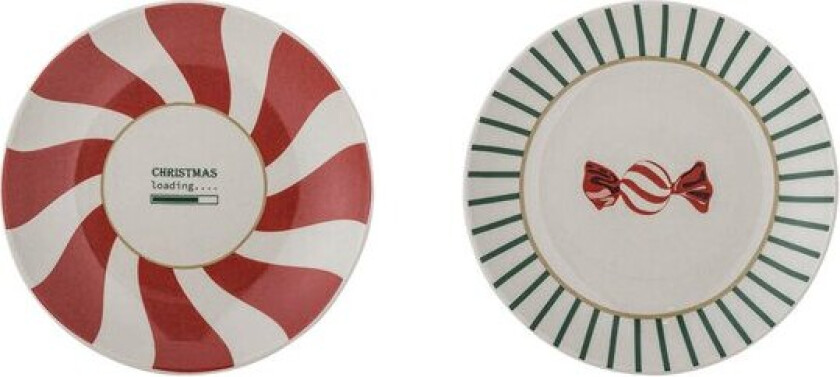 Yule tallerken 12,5 cm 2 stk julemotiv