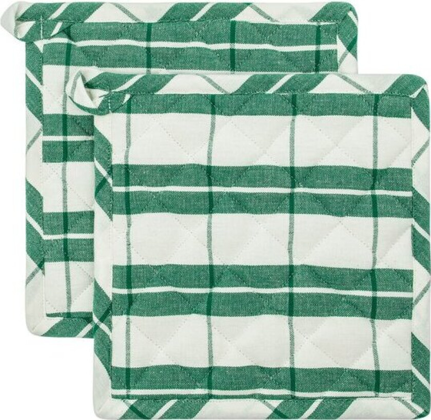 Bilde av Chef gryteklut 22,5x22,5 cm 2 stk grønn/hvit