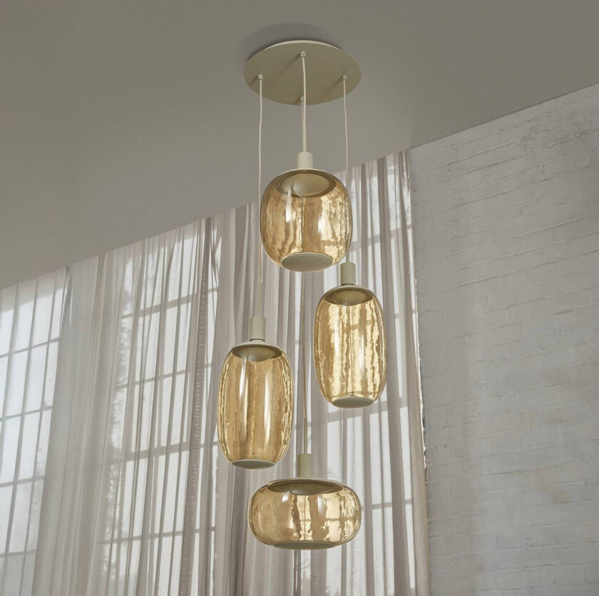 OSRAM hengelampe Decor Needle Plate beige, stål, 4 lyskilder, E27