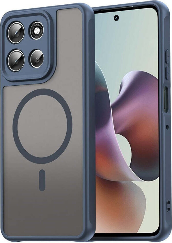 Motorola Moto G56 Hybrid Plast Deksel - MagSafe Kompatibel - Blå