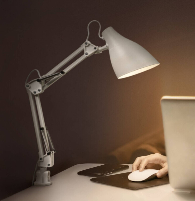 OSRAM klemmelampe Office Line Desk Pear Clip, hvit, E27