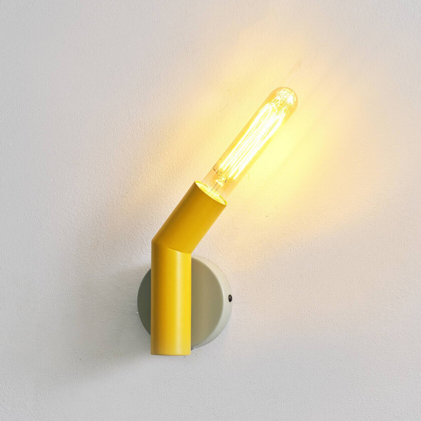 OSRAM vegglampe Decor Straw, 1 lyskilde, grå/gul, stål, E27