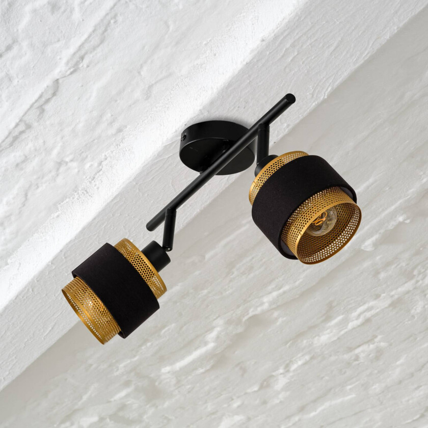 OSRAM taklampe Decor Spot Hornet, 2 lyskilder, svart/gull