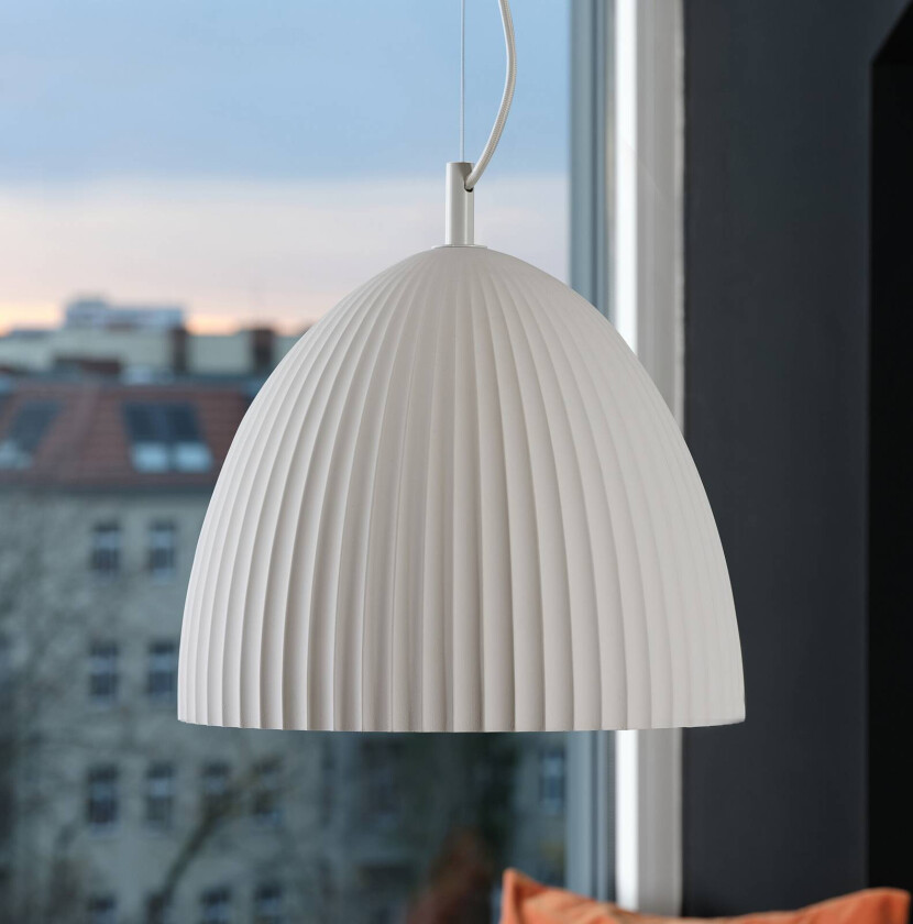 OSRAM hengelampe Decor Plaster Routes Bell, hvit, gips, E27