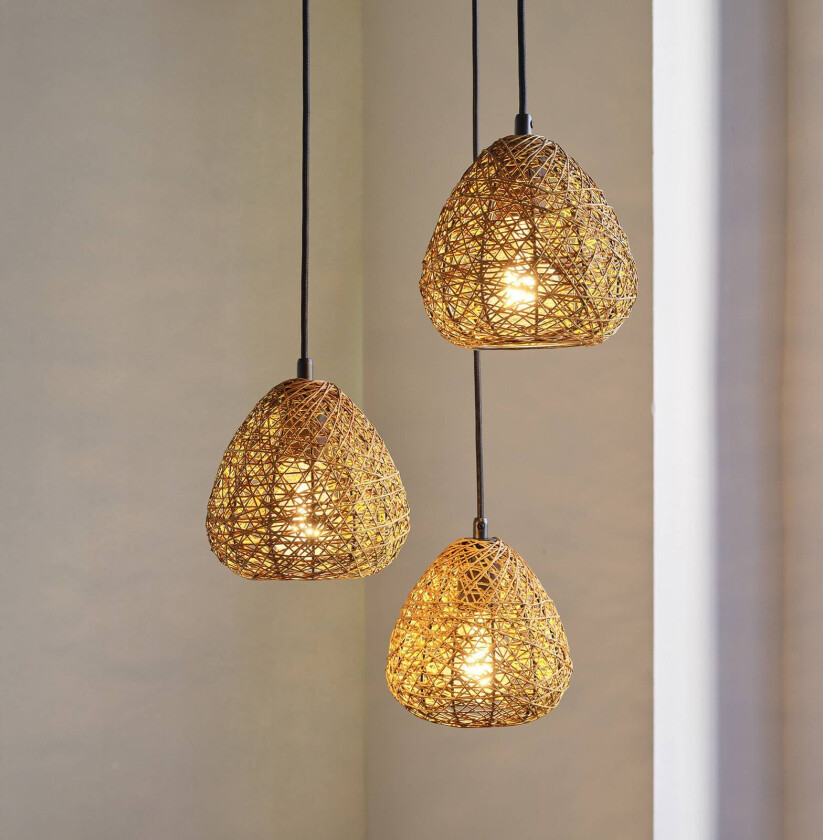 OSRAM hengelampe Decor Paper Drop, 3 lyskilder rund, beige, E27