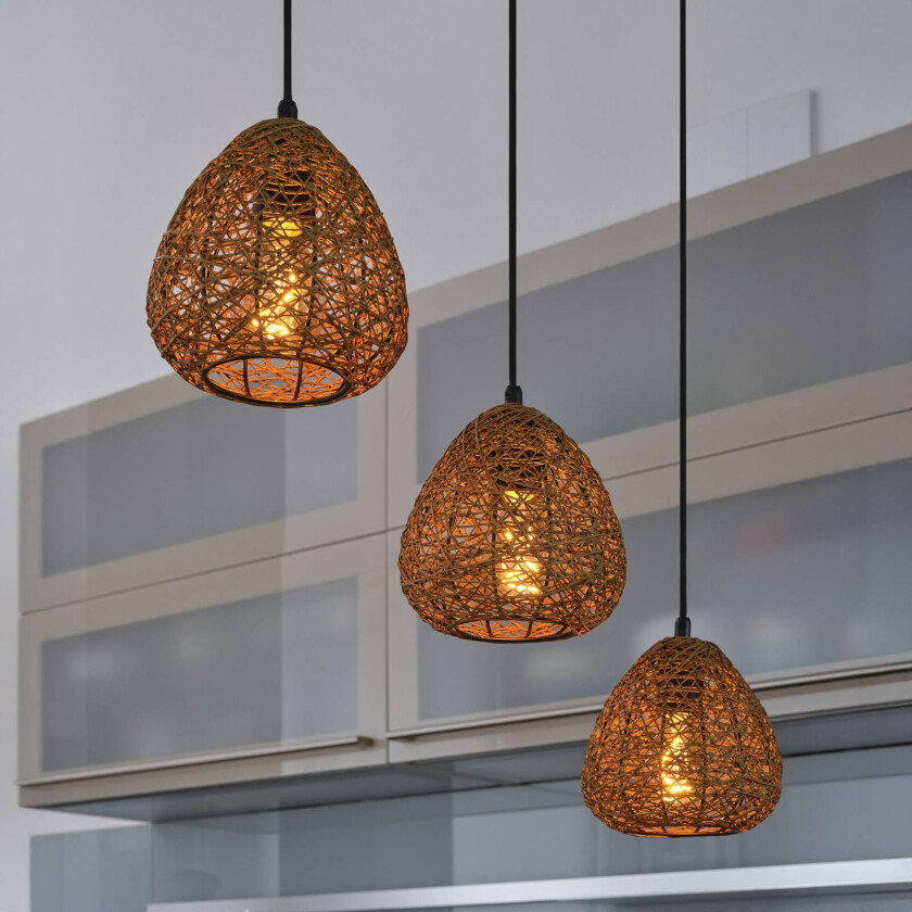 OSRAM hengelampe Decor Paper Drop, 3 lyskilder lang, beige, E27