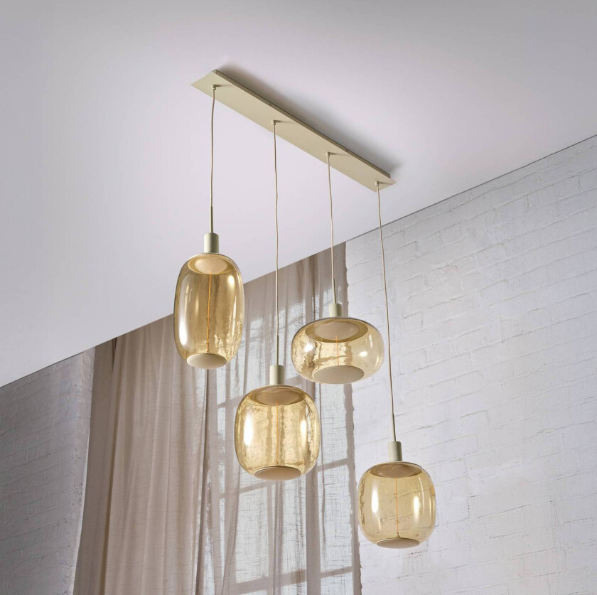 OSRAM hengelampe Decor Needle Linear beige, stål, 4 lyskilder E27