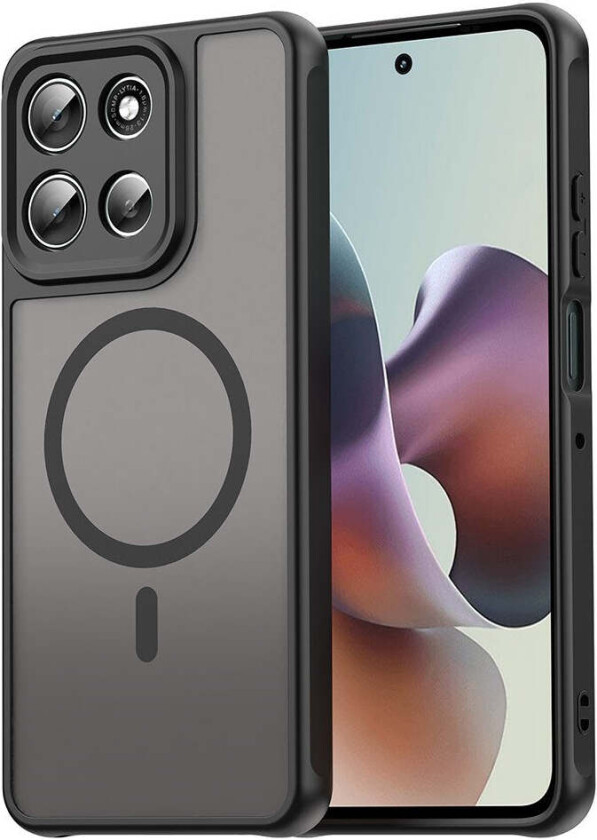 Motorola Moto G56 Hybrid Plast Deksel - MagSafe Kompatibel - Svart