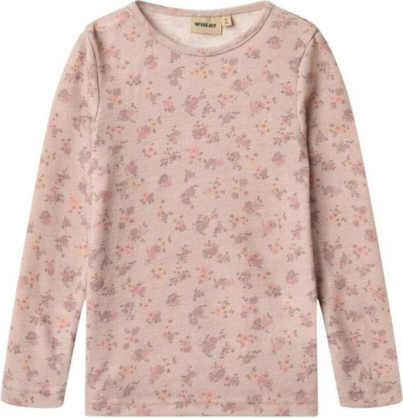 Wheat Alfi genser i ull til barn, Lilac Flowers