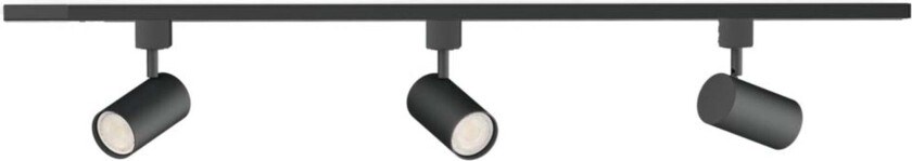 EasyLink Zilo spotskinne med 3 spotter - 1 meter - Svart