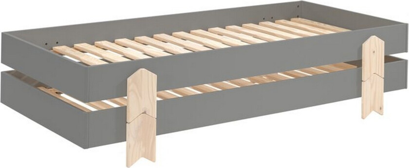Seng Modulo med pilformede ben Grå, 2 - Grå, 2