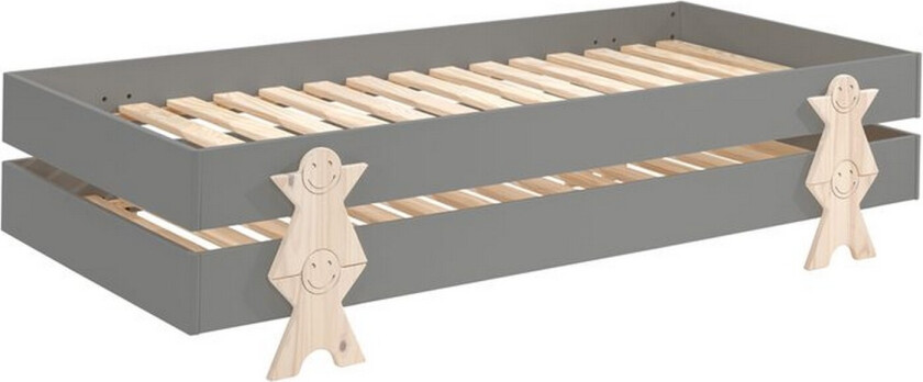Seng Modulo med smilefjes ben Grå, 2 - Grå, 2