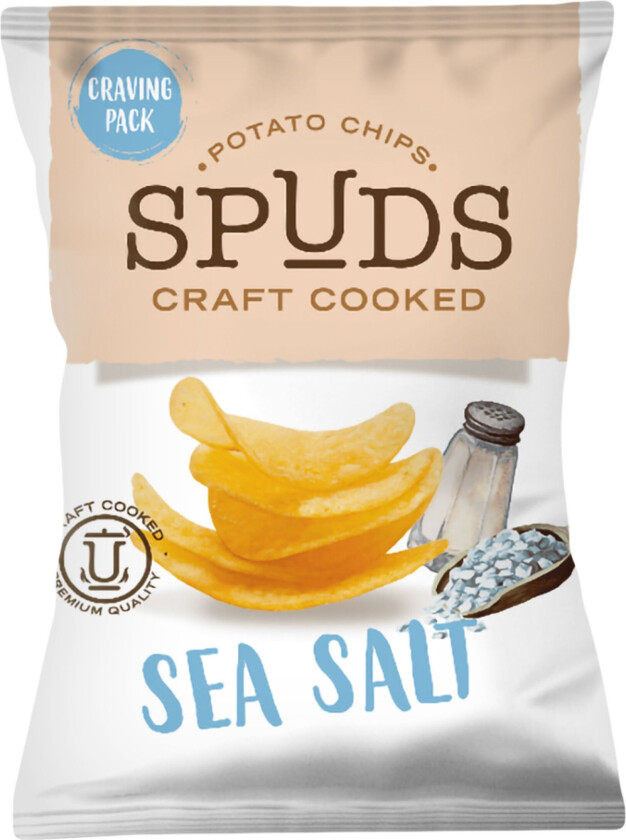 Spuds Craft Cooked Chips Sea Salt - 145 gram