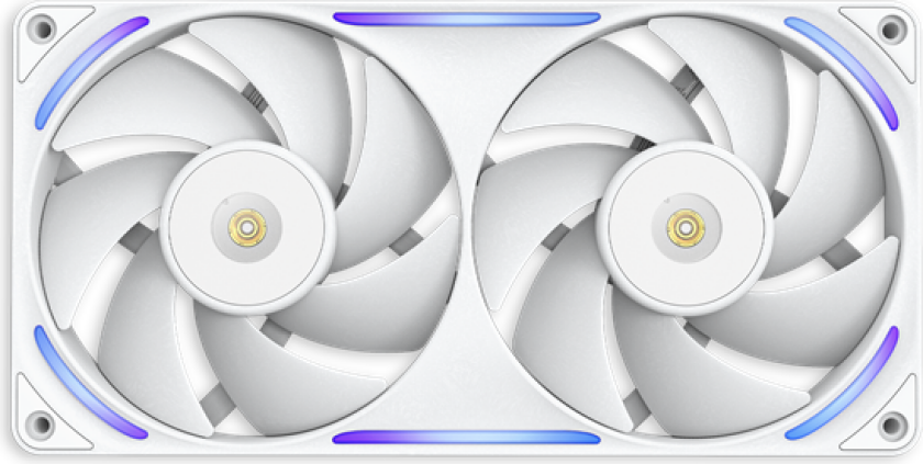 F280X - Kabinettvifte - 140mm - Hvit med RGB-lys - 41 dBA