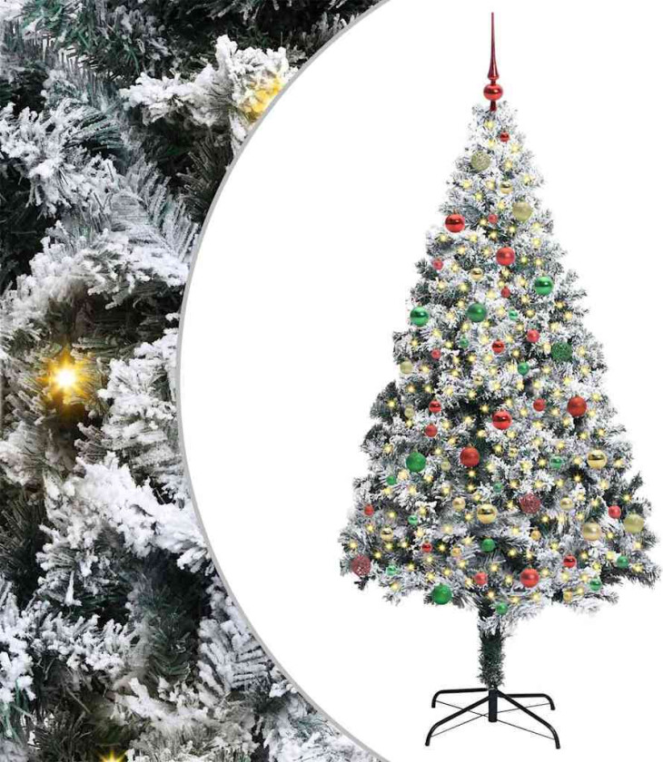 Kunstig juletre grønn 180 x 115 cm PVC og Stål og Plast