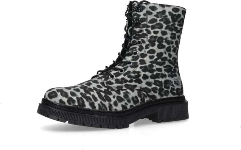 Boot - Lace-Up Boots - EU37 til EU42 - Damer - svart-grå