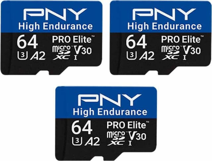 PRO Elite High Endurance microSD-kort 64GB (3-pk)
