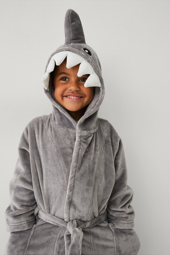 Morgenkåpe med haidesign - Grå