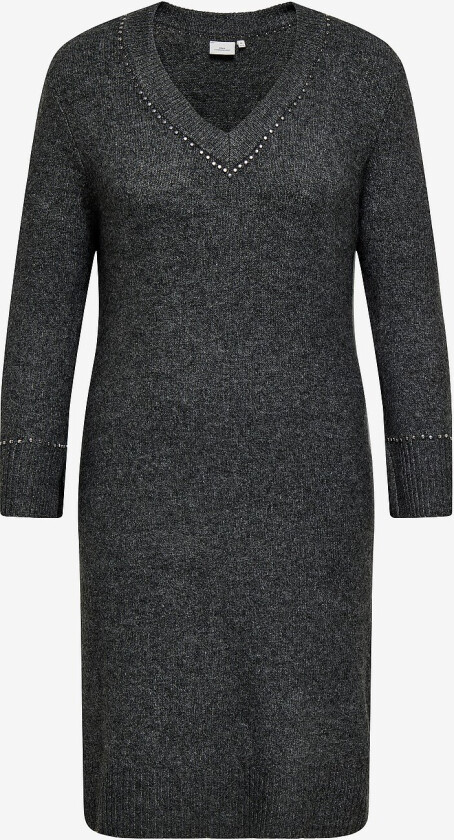 Kjole carElsie LS Studs Midi - Grå