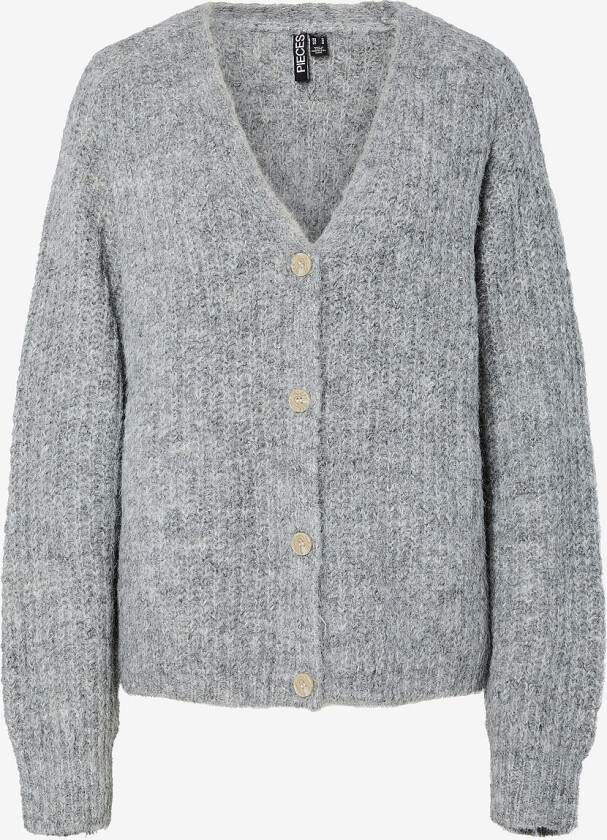 Kardigan pcLeo LS V-neck Knit - Grå