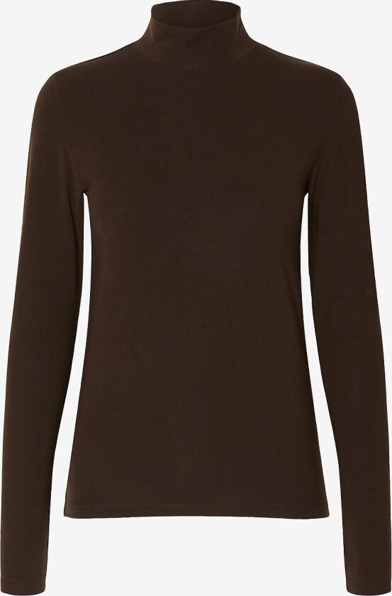 Topp slfManja LS High Neck - Brun