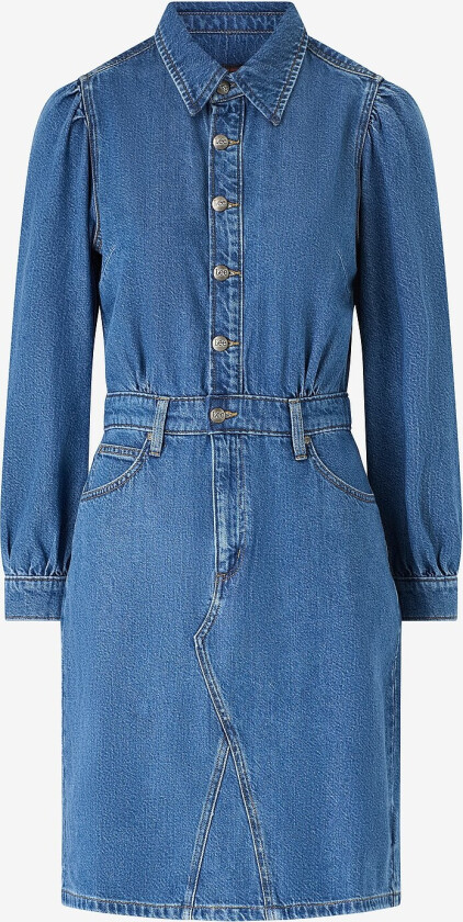 Denimkjole Long Sleeve - Blå