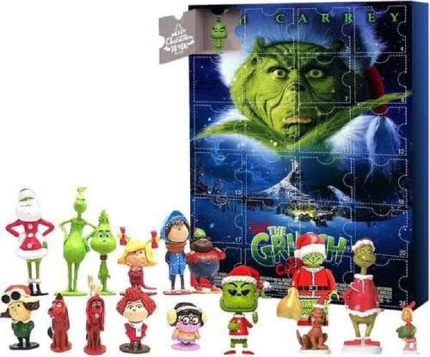 Julekalender 2024 Adventskalender Blindboks 24-dagers nedtellingkalender Blindboks Grinch F