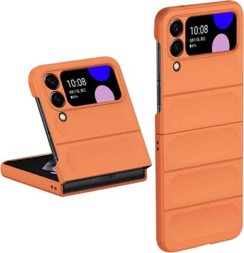 Deksel med mykt grep for Samsung Galaxy Z Flip4 - Oransje