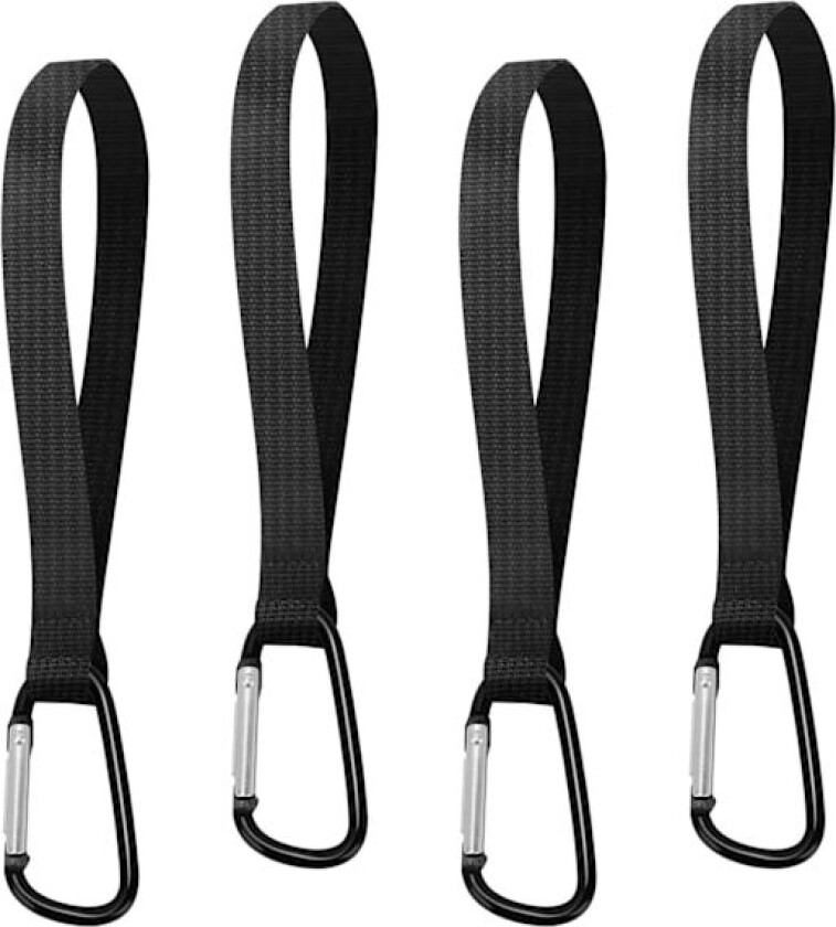 Bilde av 4 stk. Barnevognskroker – Multifunksjonelle klips for vesker, stellevesker, håndvesker og ryggsekker. Universell passform for barnevogner, sykler, handlevogner, rullestoler