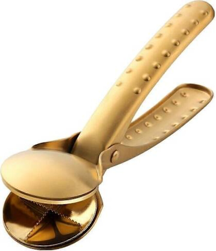 Bilde av 2-i-1 Kastanjeklemme i rustfritt stål Valnøttknekker Metall Nøtteknekker, Skreller Kutter Gull