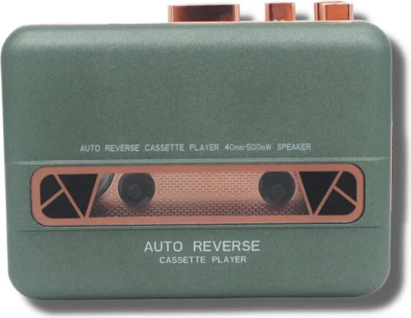 |HH| Kassettspiller - Klassisk Retro Walkman Kassettspiller - Automatisk Avspilling - Inkluderer Bæreveske Hodetelefoner