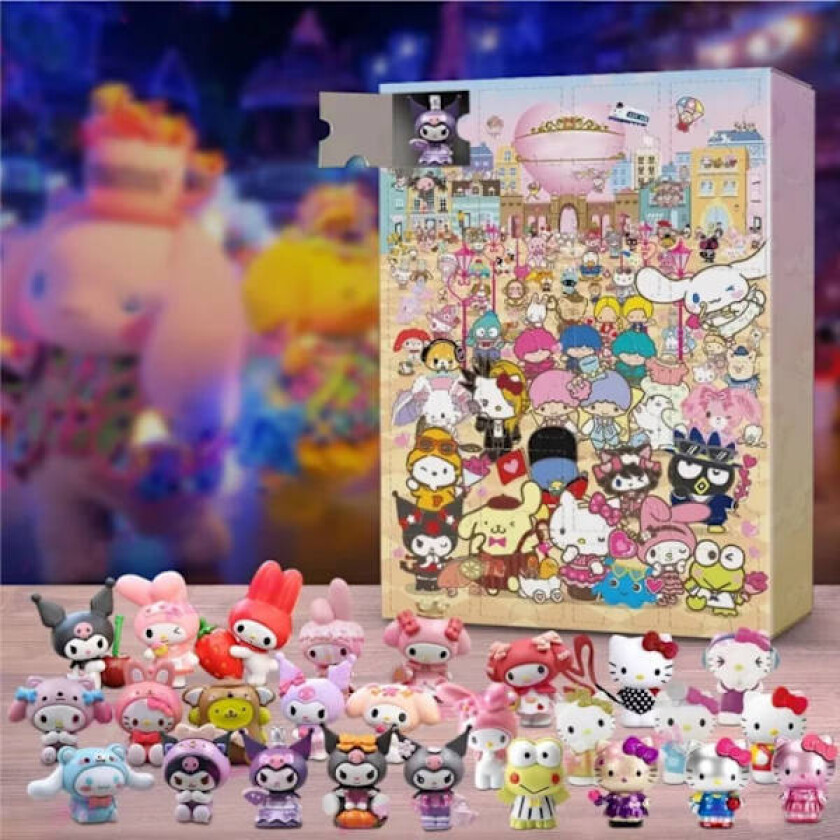 RU-2024 Ny Jul Disney Stitch Adventskalender Gave 24 Dagers Nedtelling Kommer Gaver Hyggelig Overraskende Blind Box(Sanrio blind box)