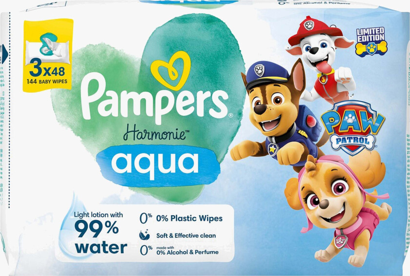 Harmonie Paw Patrol Våtservietter 3x48-Pack - Vaskekluter